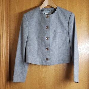 Vintage Gray Pendleton Wool Wmns Crop Jacket Sz 10